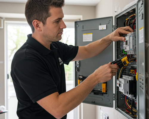Experienced Electricians handling residential wiring and repairs